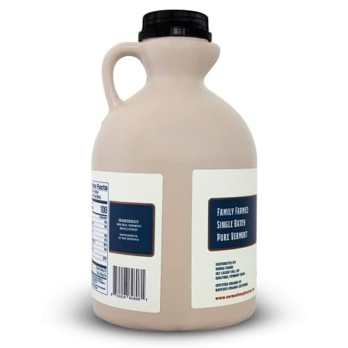 Vermont Maple Syrup - 64 oz Grade A, Golden Delicate Organic Maple Syrup - 100% Pure and Authentic Maple Syrup for Pancakes, Waffles and More - Nut free, Gluten Free, Vegan, Paleo