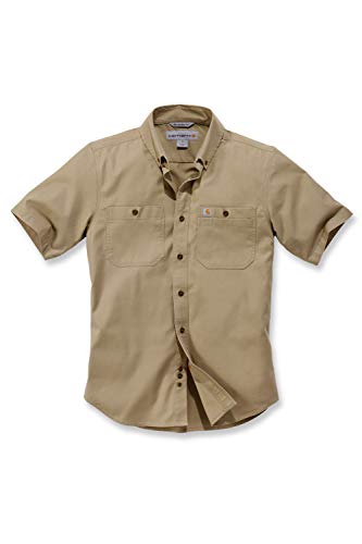 Carhartt Men's Rugged Flex Relaxed Fit Midweight Canvas Short-Sleeve Shirt