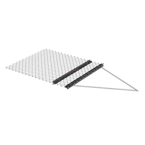 VEVOR 4' x 5' ATV Drag Harrow, Q235 Steel UTV Tractor Attachments for Landscape Leveling or Sod Prepping, Towable Grader for Gravel Driveway, Garden, Farm, Field Black