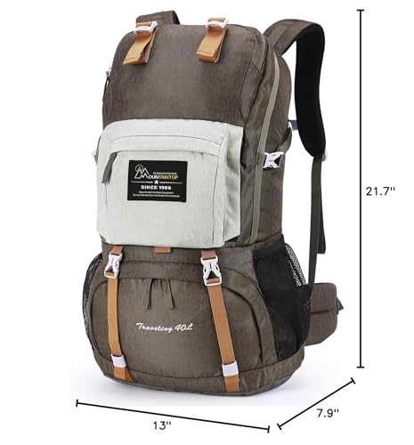 MOUNTAINTOP 40L Hiking Backpack Lightweight Travel Backpack for Men&Women Outdoor Camping Backpacking