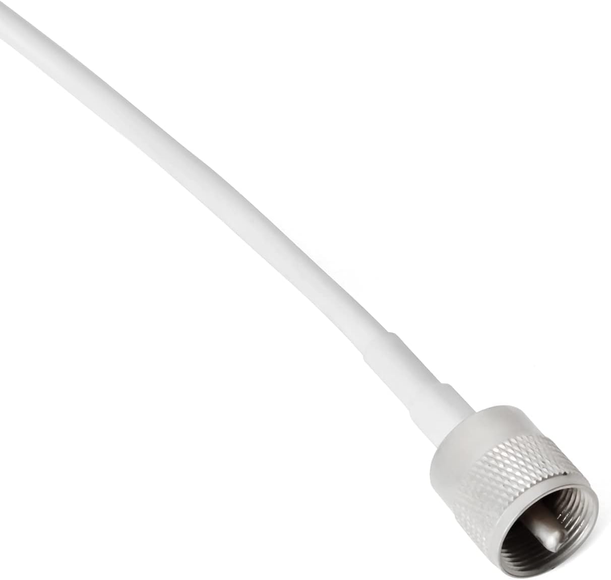 UAYESOK VHF Marine Base Antenna 48 Inch Fiberglass Waterproof Boat Antenna W/7m RG-58U Cable Adjustable Ratchet Fixed Mount