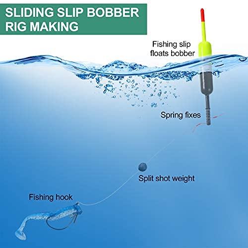10 Pieces Fishing Bobbers Fishing Floats and Bobbers Fishing Floaters Crappie Bobbers Spring Slip Bobbers Fishing Float Accessories for Fishing