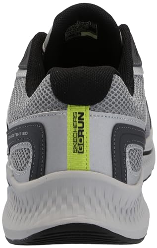 Skechers Men's Go Run Consistent 2.0 Silver Wolf Sneaker, Grey/Black, 11.5
