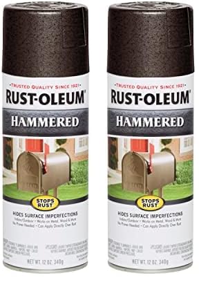 Rust-Oleum 7214830-6PK Stops Rust Hammered Spray Paint, 12 oz, Gray, 6 Pack