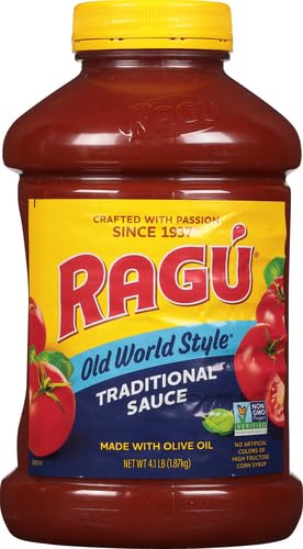 Ragu Old World Style Traditional Sauce, Made with Olive Oil, Perfect for Italian Style Meals at Home, 45 OZ