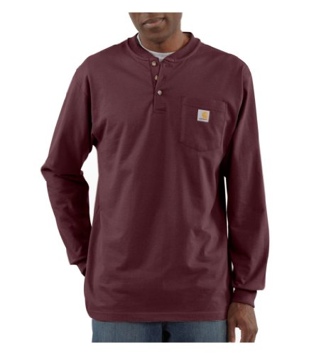 Carhartt Men's Loose Fit Heavyweight Long-Sleeve Pocket Henley T-Shirt
