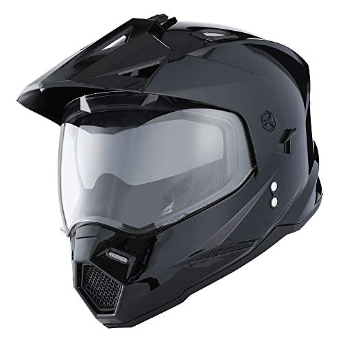 1Storm Dual Sport Motorcycle Motocross Off Road Full Face Helmet Dual Visor: HF802