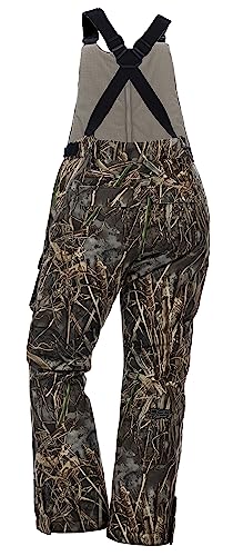 DOING SOMETHING GREAT Kylie 5.0 Camouflage Drop Seat Hunting Bibs for Women, DWR Waterproof, Thin Profile 120g Insulated