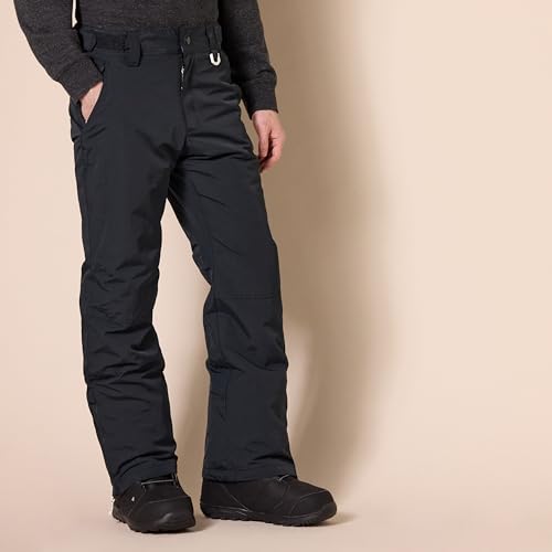 Amazon Essentials Men's Water-Resistant Insulated Snowboard Ski Snow Pant, Black, Large