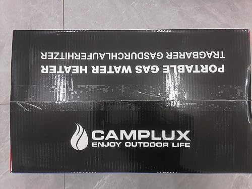 CAMPLUX Tankless Water Heater Outdoor, 1.32 GPM Portable Propane Camping Water Heater, 5L, AY132, White
