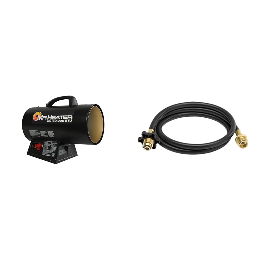 Mr. Heater MH60QFAV 60,000 BTU Portable Propane Forced Air Heater, 19.75 x 11.50 inches, black