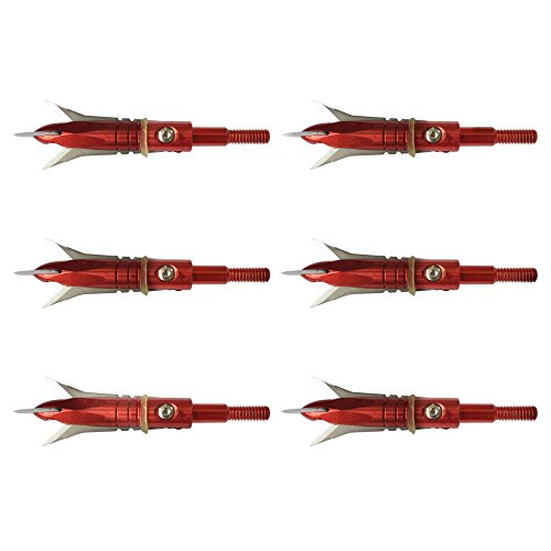 12pcs Hunting Broadheads 100 Grain Archery Broadheads New Stell Broadheads + 1 pcs Black Broadhead Case for Arrowheads