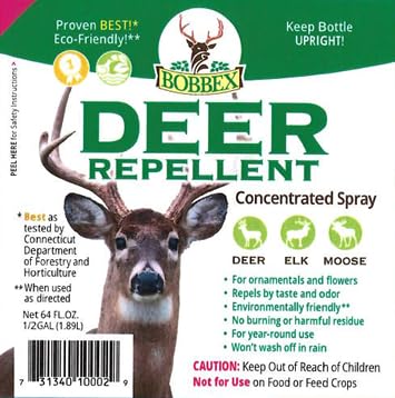 Bobbex Deer Repellent Half Gallon Concentrate and Gallon Pump Sprayer with Hose Sprayer (9)