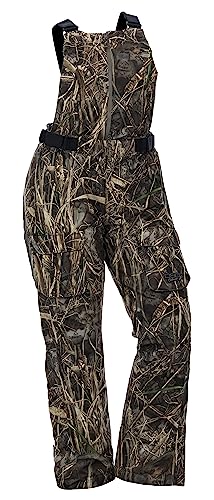 DOING SOMETHING GREAT Kylie 5.0 Camouflage Drop Seat Hunting Bibs for Women, DWR Waterproof, Thin Profile 120g Insulated
