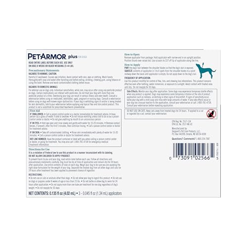 PetArmor Plus Flea and Tick Prevention for Cats, Cat Flea and Tick Treatment, 6 Dose, Waterproof Topical, Fast Acting, Cats Over 1.5 lbs