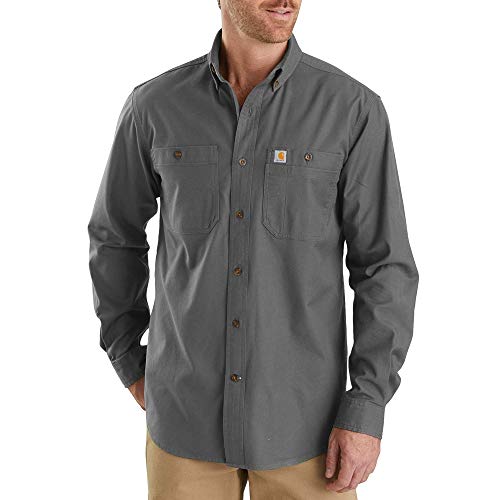 Carhartt Men's Rugged Flex Relaxed Fit Midweight Canvas Long-Sleeve Shirt