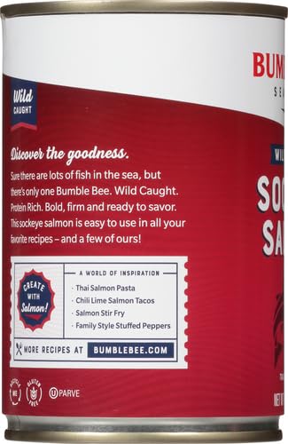 Bumble Bee Smoke Flavored Red Coho Salmon Fillets in Oil, 3.75 oz (Pack of 1) - 19g Protein - Skinless, Boneless - Great for Snacks & Recipes - Gluten Free