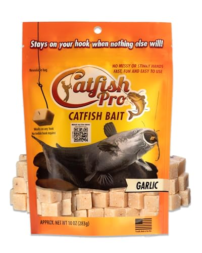 Catfish Pro Catfish Bait - 10oz Bag with 80pcs | Irresistible Scent for Catfish | Mess-Free, Stays On Your Hook When Nothing Else Will | Great for Rod, Reel, Trotline, Jugs & Yoyos Fishing
