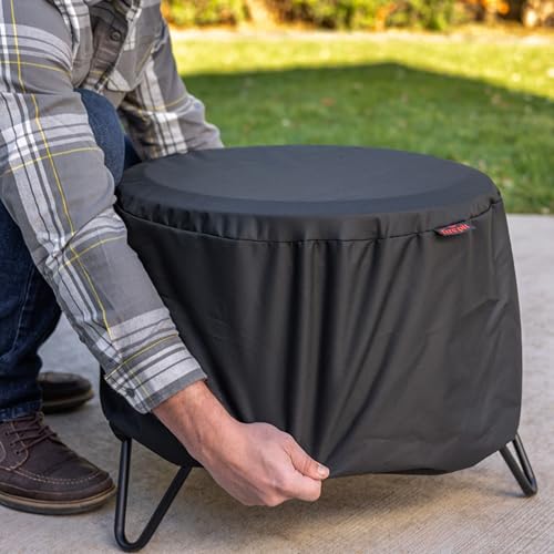 25-Inch Smokeless Patio Fire Pit, Wood Burning with Removable Ash Pan & Weather-Resistant Cover, Modern Black Design – Ideal Outdoor Smokeless Fire Pit for Backyard & Patio