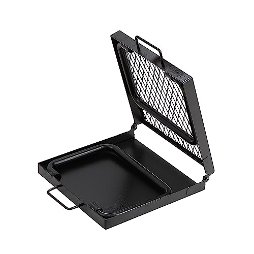 VEVOR Folding Campfire Grill, Heavy Duty Steel Mesh Grate, 22.4" Portable Camping Grates Over Fire Pit, Camp Fire Cooking Equipment with Legs Carrying Bag, Grilling Rack for Outdoor Open Flame Cooking
