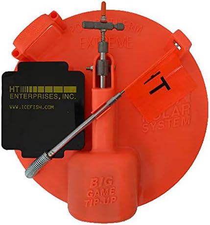 HT Enterprise PTE-200 Polar Therm Extreme Tip-Up W/ 200 ' Spool, Orange - Built in Tackle Box, Multi, one Size