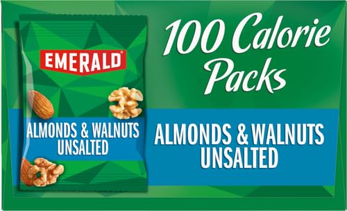 Emerald Nuts Mixed Nuts Variety Pack 18ct (1-Pack) , 100-Calorie Individual Packs , Features Dry Roasted Almonds, Natural Almonds & Walnuts, and Roasted & Salted Cashews