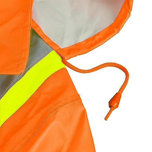 Pioneer Hi Vis Lightweight Waterproof Safety Rain Suit - Reflective Work Rain Gear for Men and Women