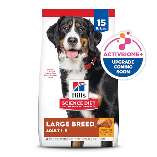 Hill's Science Diet Large Breed, Adult 1-5, Large Breed Premium Nutrition, Dry Dog Food, Chicken & Barley, 35 lb Bag