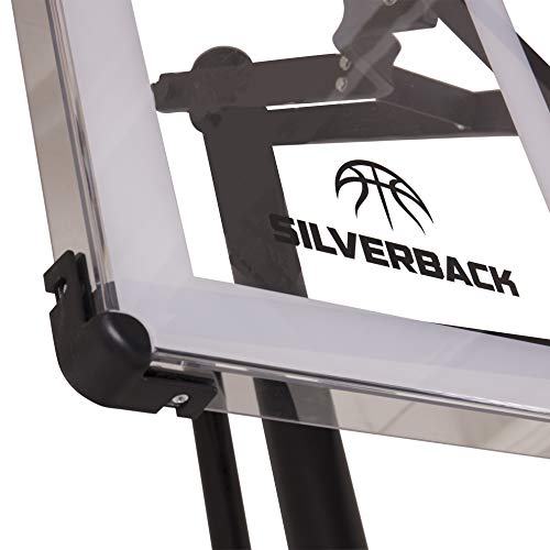 Silverback NXT 54" In-Ground Basketball Hoop with Adjustable-Height Backboard and QuickPlay Design , Black