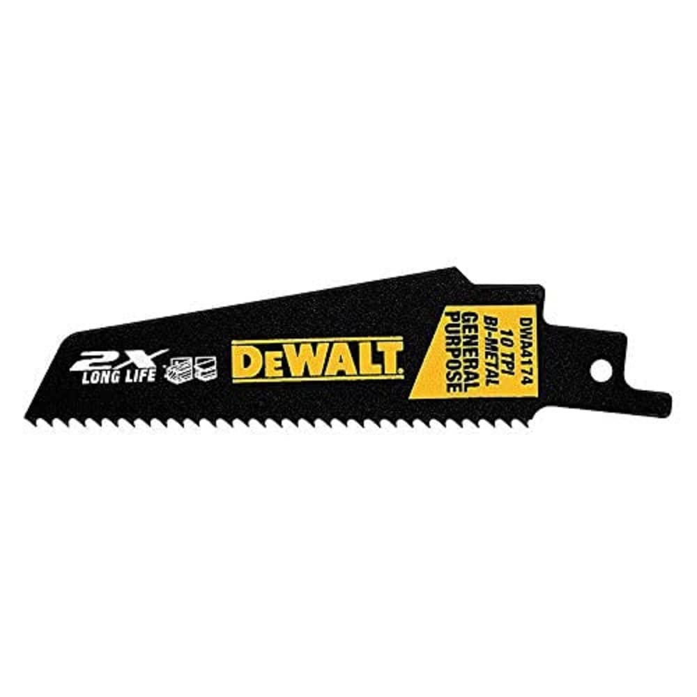 DEWALT Reciprocating Saw Blade Set for Metal Wood Iron, 12 Piece Bi-Metal Increased Durability Blades, with Storage Case (DW4892)