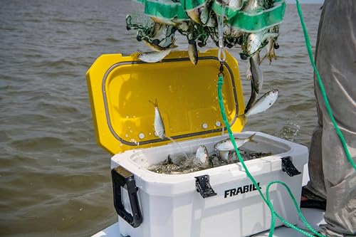 Frabill Magnum Bait Station 13 Quart Live Bait Well, White and Yellow