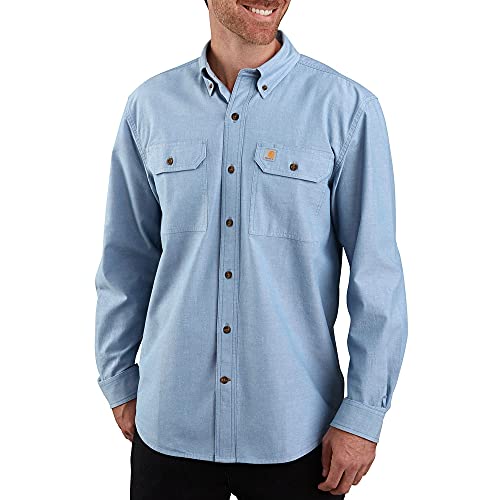 Carhartt Men's Loose Fit Midweight Chambray Long-Sleeve Shirt