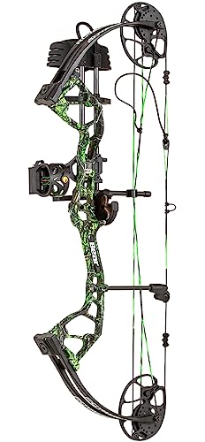 Bear Archery Royale Ready to Hunt Compound Bow Package for Adults and Youth, 12”- 27” Draw Length, 5-50 Lbs Draw Weight, Up to 290 FPS, Limbs Made in USA, Limited Life-Time Warranty
