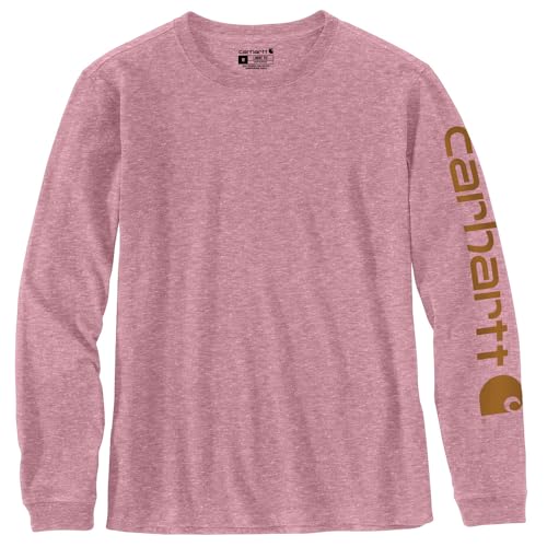 Carhartt Women's Plus Size Loose Fit Heavyweight Long Logo Sleeve Graphic T-Shirt
