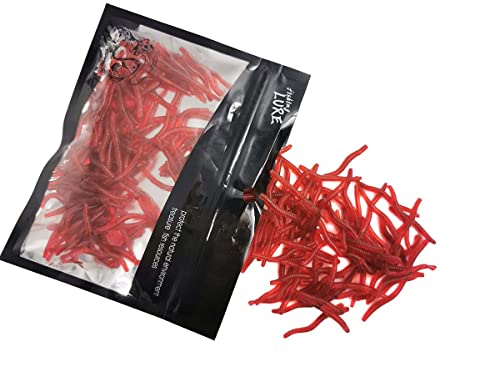 1.6in/3.3/3.9in Fishing Soft Lure Trout Worm Earthworm Bait Lifelike Fake Bloodworm Grub Worm Soft Fishing Lure Baits
