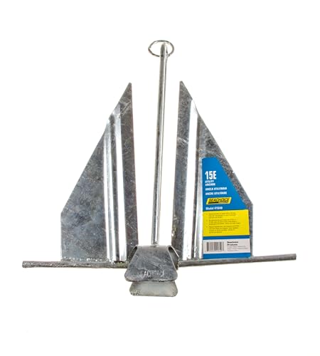 Seachoice Utility Anchor with Slip Ring Shank – Hot-Dipped Galvanized Steel or PVC Coated – Multiple Sizes