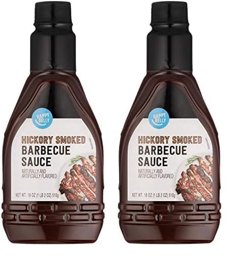 Amazon Brand - Happy Belly Hickory Smoked BBQ Sauce, 1.12 pound (Pack of 1)