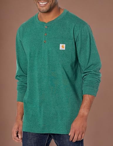 Carhartt Men's Loose Fit Heavyweight Long-Sleeve Pocket Henley T-Shirt