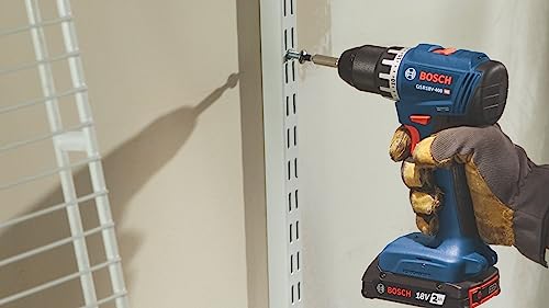 BOSCH GSR18V-400B12 18V Compact Brushless 1/2 In. Drill/Driver Kit with (1) 2.0 Ah SlimPack Battery