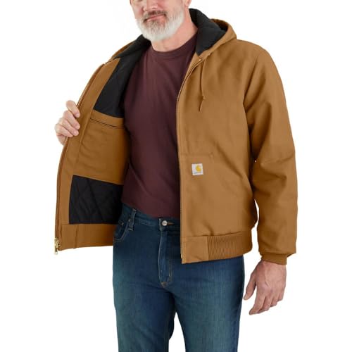 Carhartt Men's J140 Loose Fit Firm Duck Insulated Flannel-Lined Active Jac