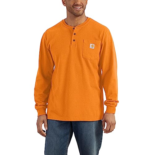 Carhartt Men's Loose Fit Heavyweight Long-Sleeve Pocket Henley T-Shirt