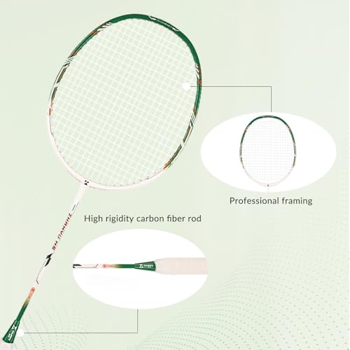 Badminton Rackets,Badminton Racket Set,Both Offensive and Defensive,Composite Carbon Ultra Light 82g Professional Training Racket,Including 2 Rackets,2 Shuttlecocks,and 1 Bag