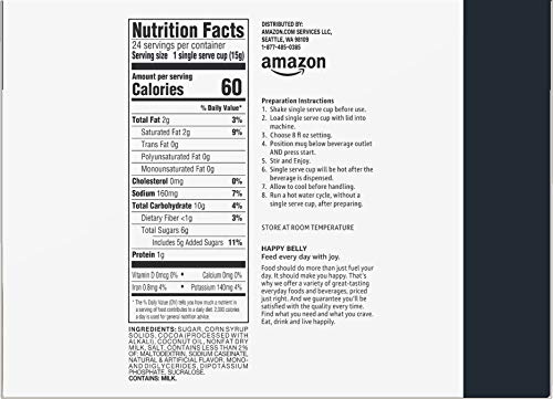 Happy Belly Hot Cocoa Pods, Milk Chocolate, 24 Count