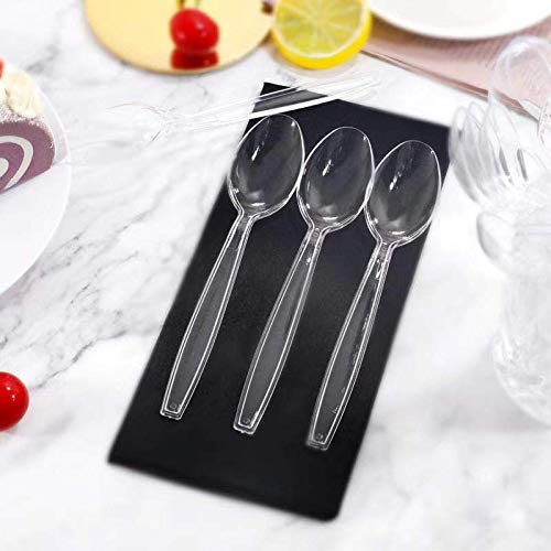Liacere 360PCS Clear Plastic Knives Disposable - Heavy DutyBPA-Free - Heat Resistant, Solid and Durable Disposable Knives Bulk, Premium Plastic Knives Heavy Duty for Party Supply