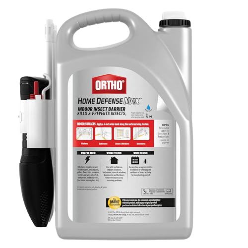 Ortho Home Defense Max Indoor Insect Barrier with Extended Reach Comfort Wand, Kills Ants, Roaches, Spiders, Fleas and Ticks, 1 gal.