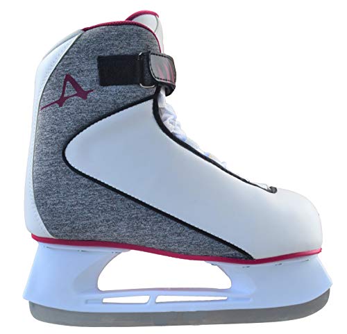 American Athletic Shoe Women's Soft Boot Hockey Skates, Grey, 8