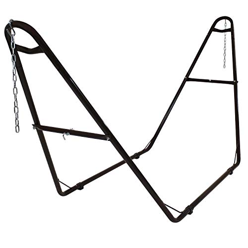 Sunnydaze Universal Double Hammock Stand Only - 550-Pound Capacity - Heavy-Duty Hammock Stand for Outside - Fits 9 to 14 Foot Hammocks - Black