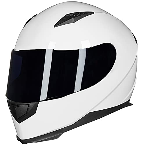 ILM Full Face Motorcycle Street Bike Helmet with Removable Winter Neck Scarf + 2 Visors DOT Model-JK313