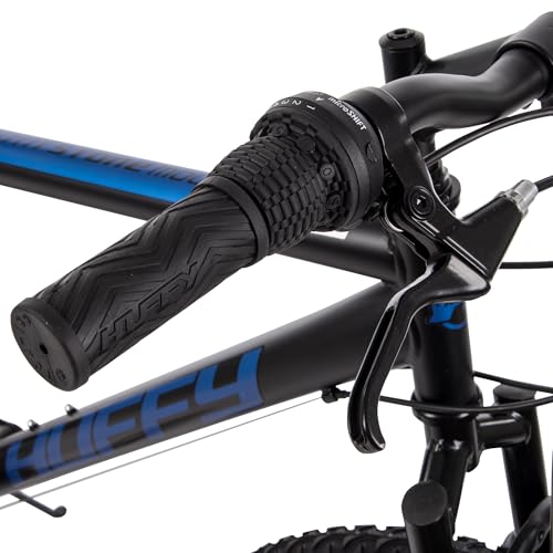 Huffy Stone Mountain Mens 26 Inch Mountain Bike, Matte Black Frame, 21-Speed Shimano Twist Shifting, Front Suspension, Comfort Saddle | 20"/24"/26" Sizes, 6-21 Speeds, Dual Suspension Available |