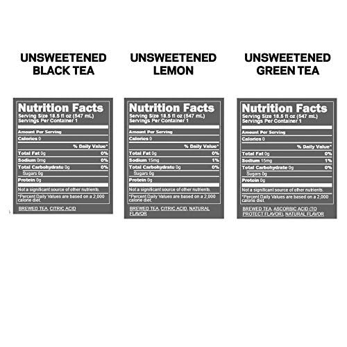 Pure Leaf Iced Tea, Unsweetened Real Brewed Tea, Zero Sugar & Zero Calories, 18.5 Fl Oz (Pack of 12)